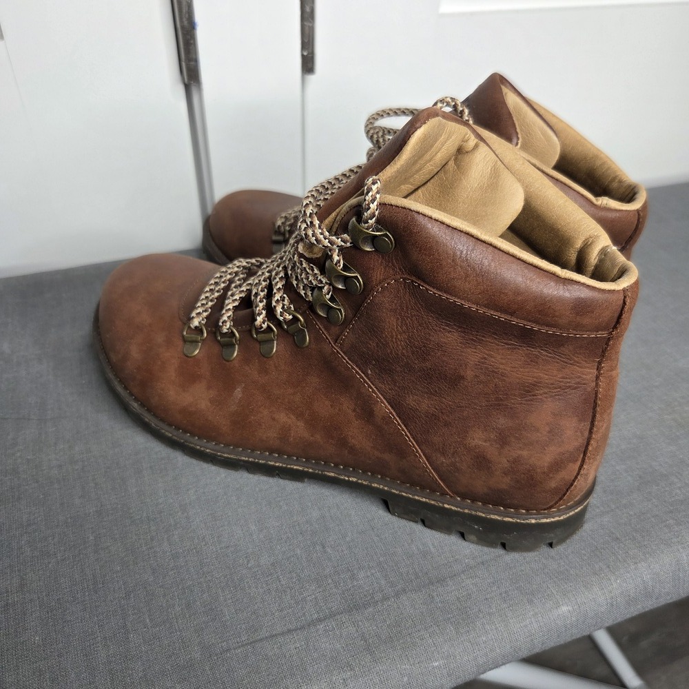 Birkenstock Men's Brown Leather Lace-Up Hiking Ankle Boots Size 8 US / 41 EU - Picture 4 of 11